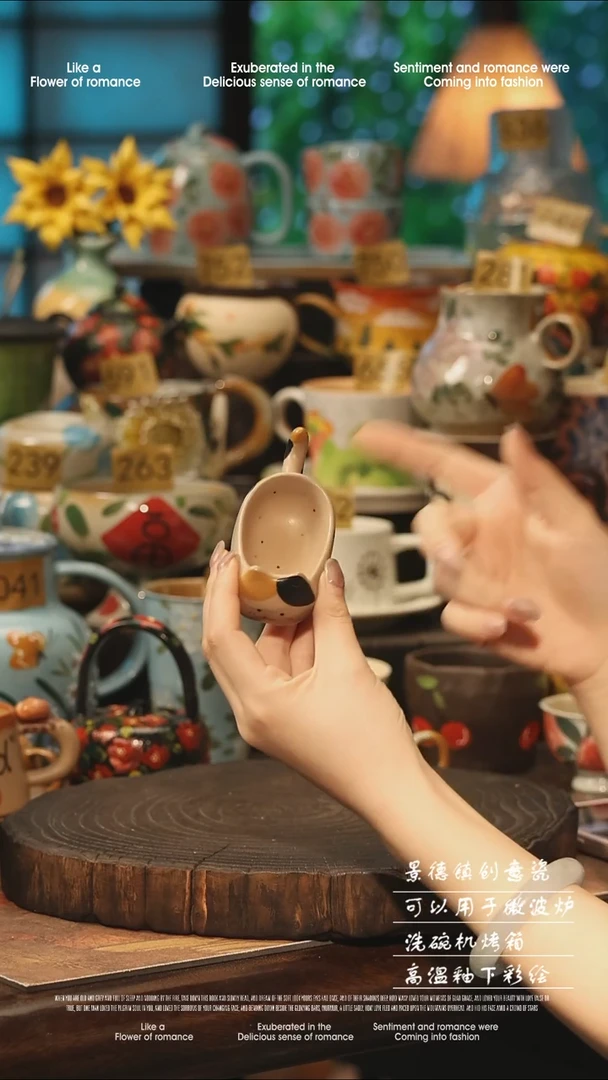 陶瓷景德镇高温釉下彩手工手绘款式