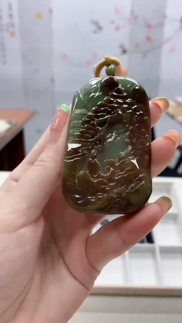 未镶嵌定制翡翠4917ry-毛货挂件15