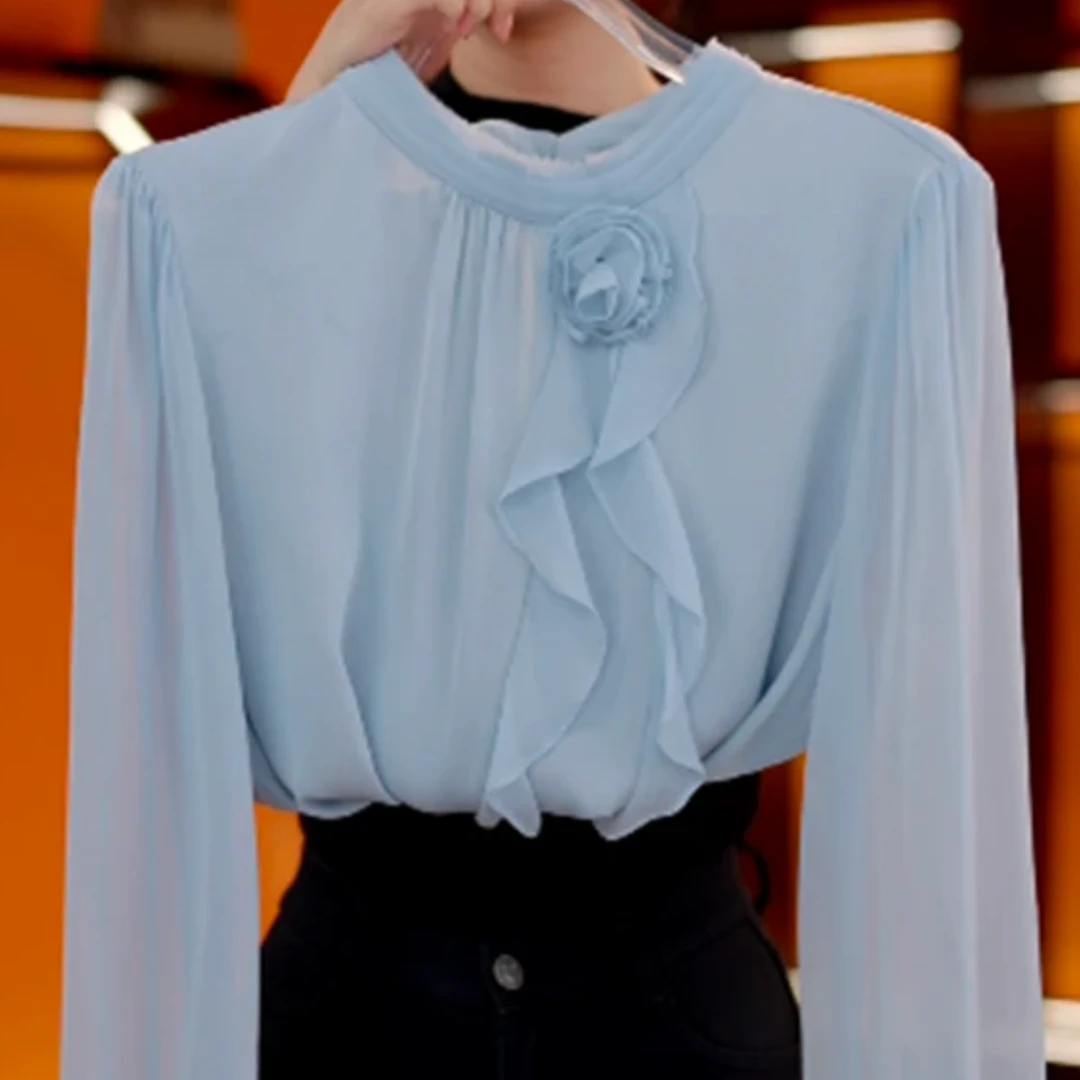 2025春装时尚百搭长袖气质遮肚显瘦宽松修身春游出行衣服