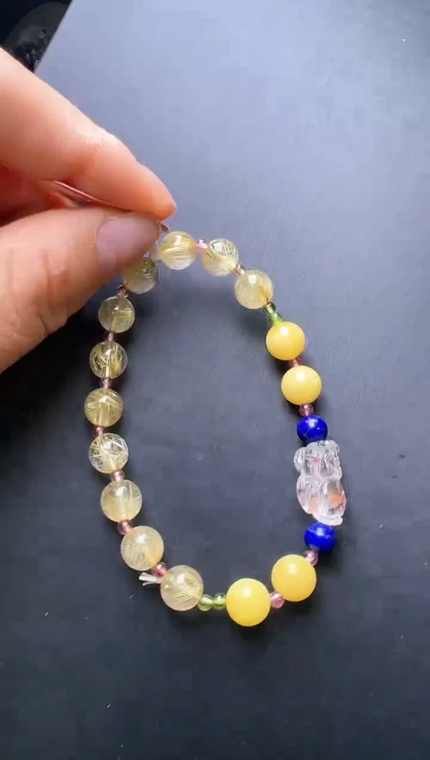 手串未镶嵌水晶发晶财势设计手串 Z20429