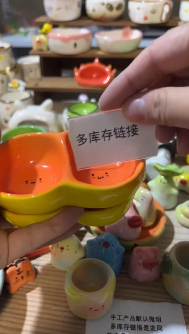 344手绘釉下彩微瑕陶瓷