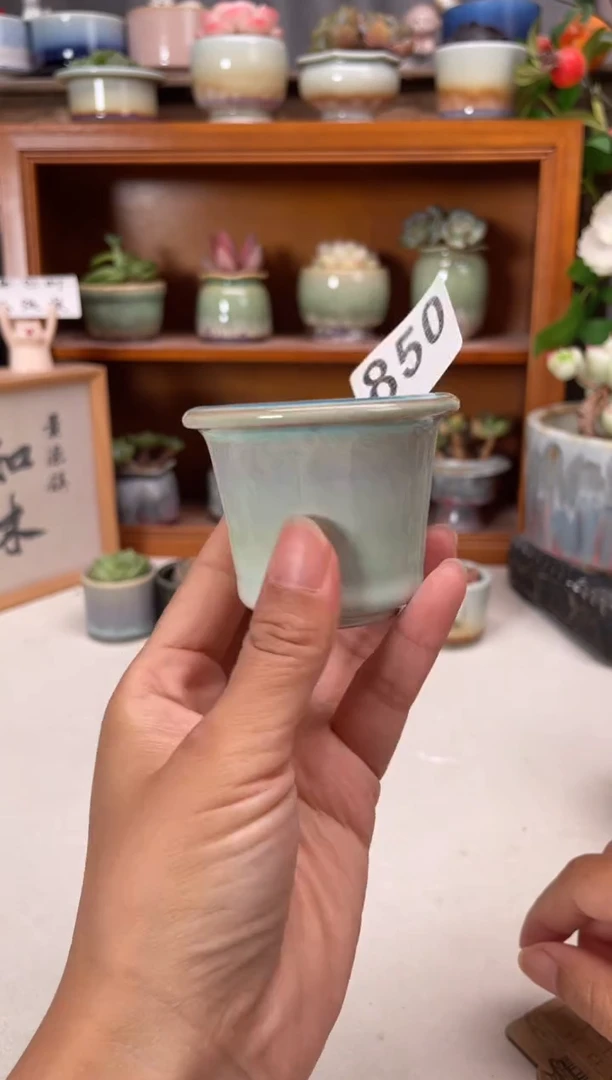 瓷片850知木小芳花盆