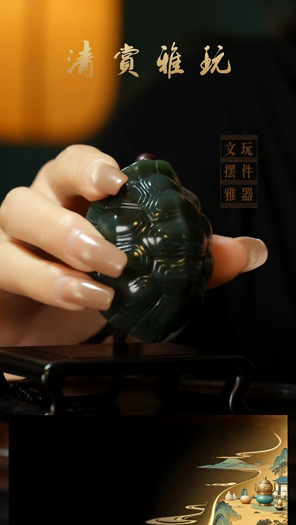 玉《富甲天下》手把件摆件