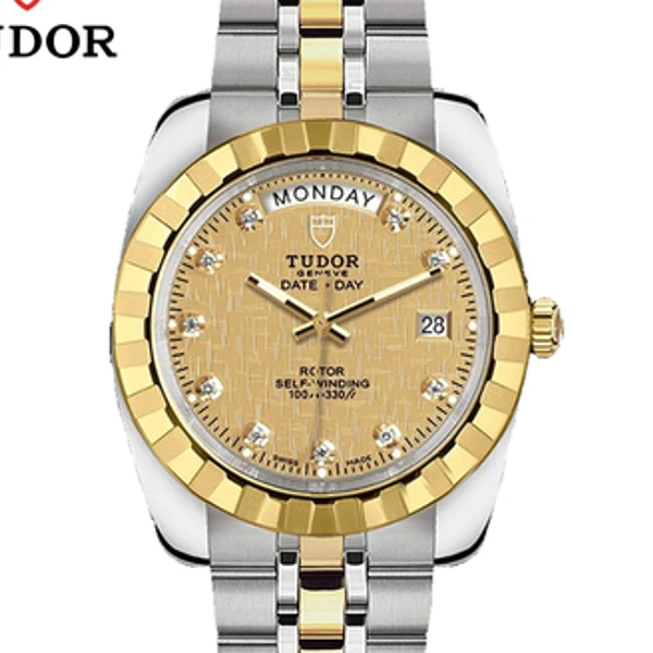 95新 TUDOR/帝舵 经典系列间金布纹/23013/41mm/单表