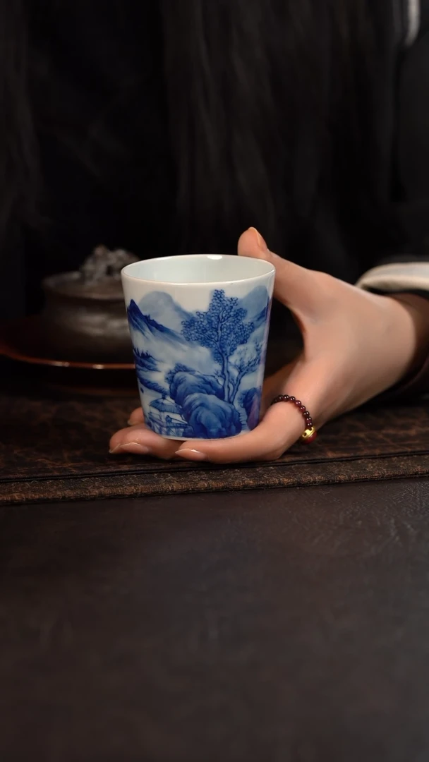 【闪购商品】杯微瑕HLX陶瓷重工山水可乐杯随机
