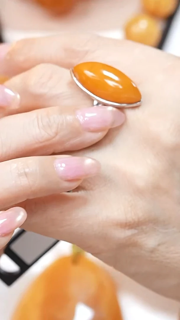 蜜蜡颈饰银S925镶嵌7573天然蜜蜡珠宝奇石云端妖孽全部保真