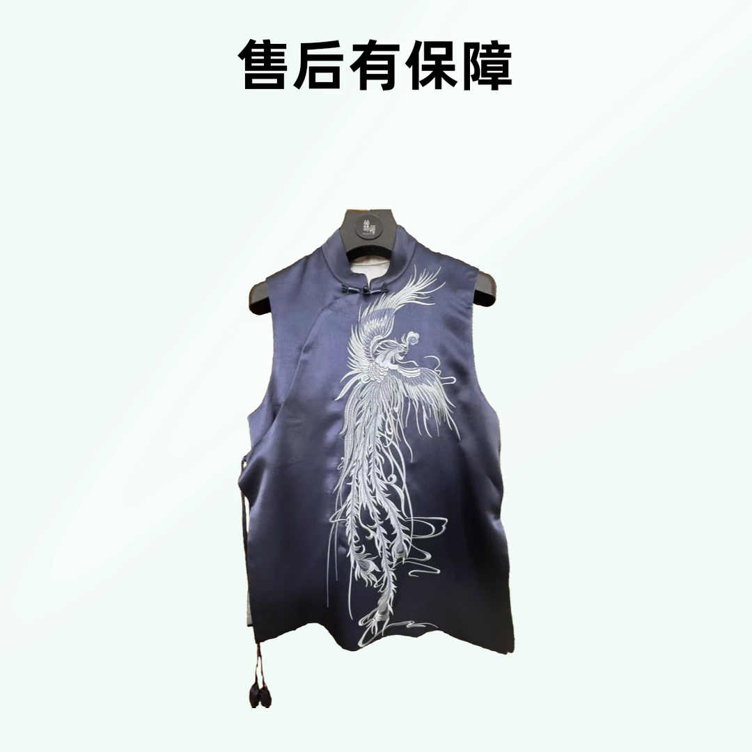 立领刺绣提花连衣裙