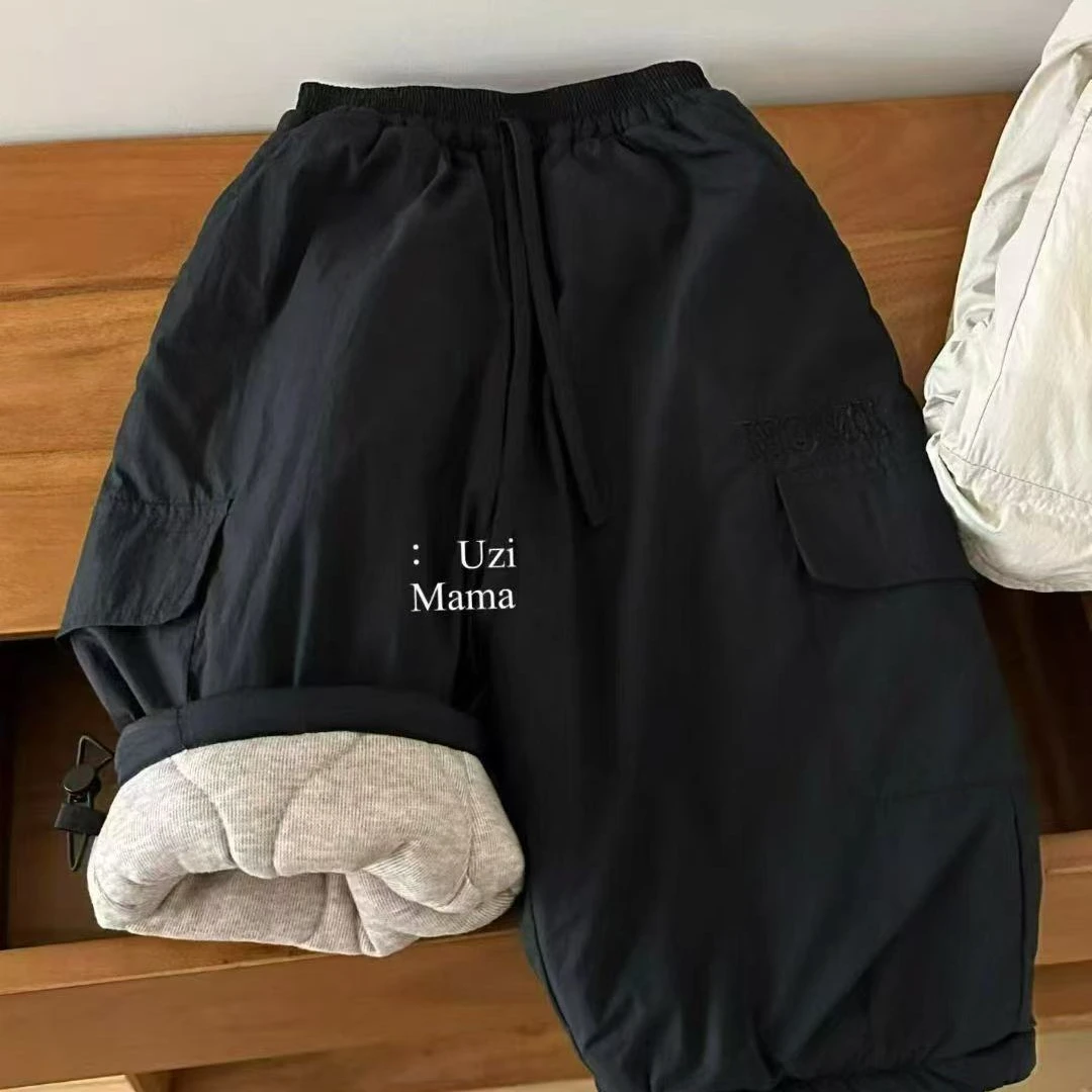 【加棉加厚棉羊绒】儿童工装棉裤深冬韩童装中大童宽松休闲保暖长裤