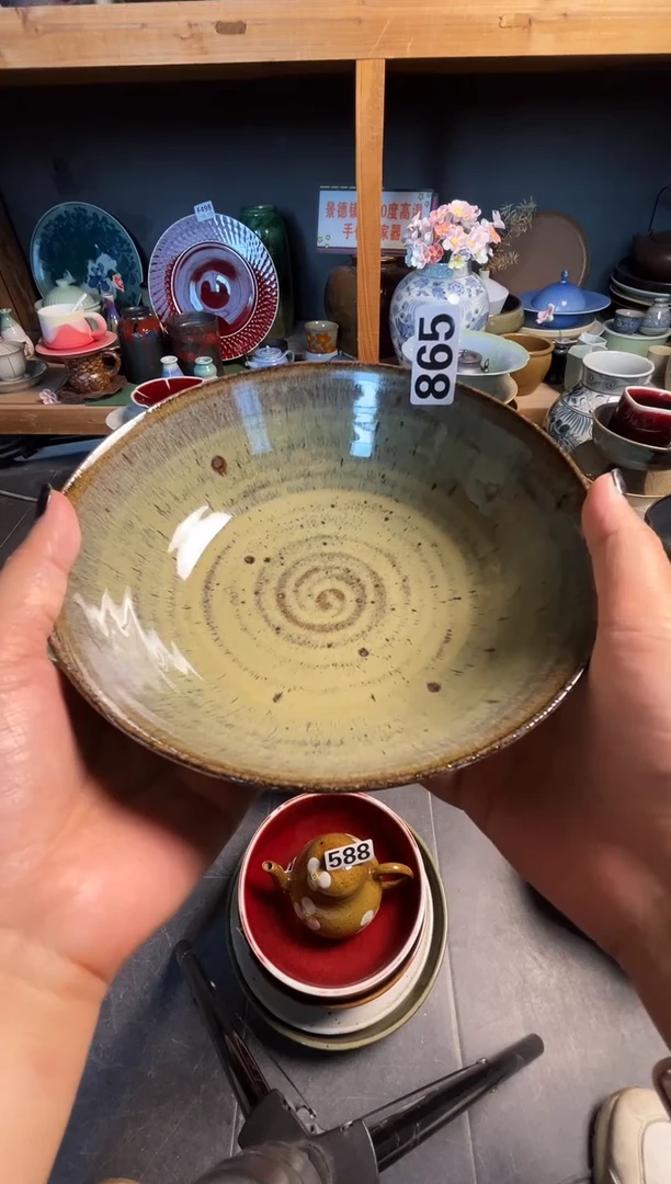 瓷片静*865陶泥深圆盘