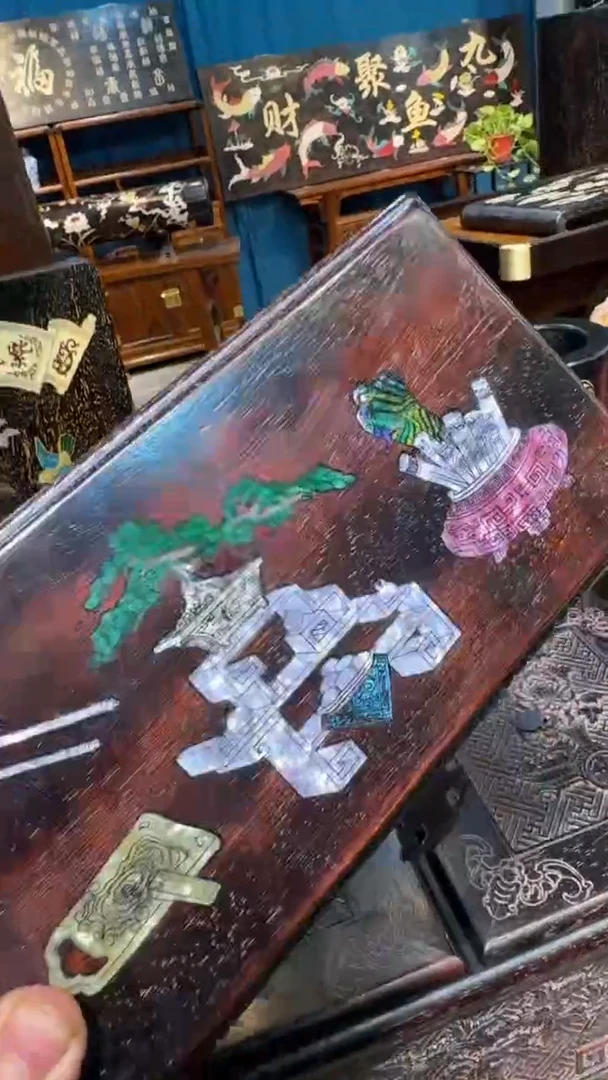 木高端侧翻镶嵌盒