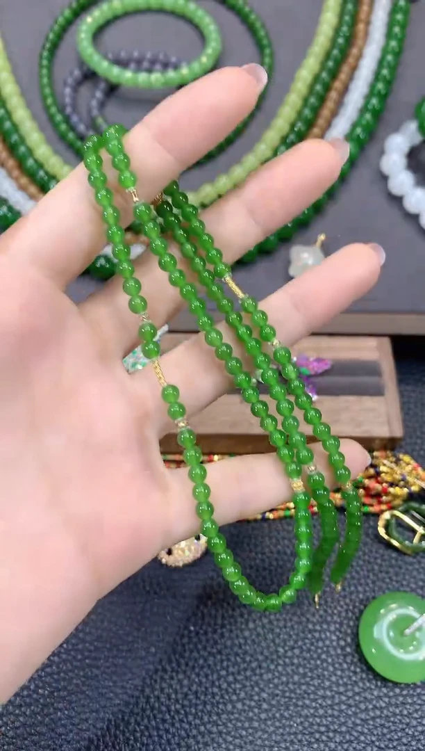 项链18K金镶嵌和田玉C20多样性发一件