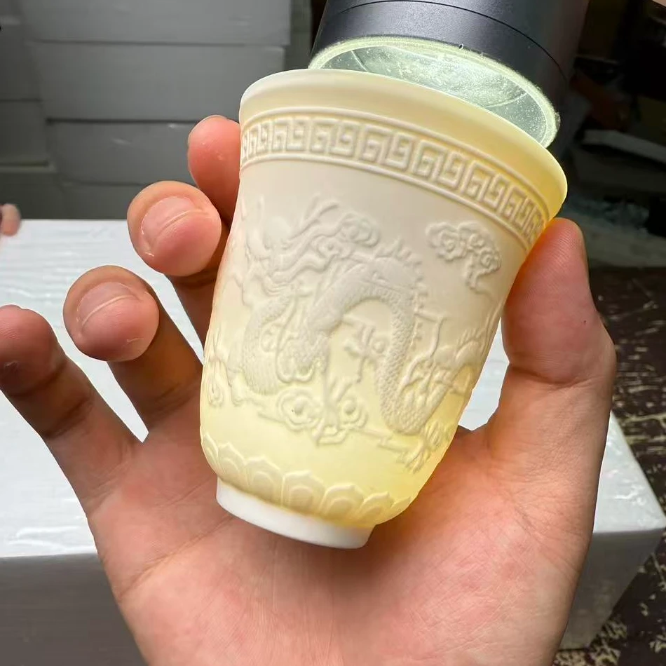 【闪购商品】浮雕龙凤影雕主人杯品茗杯（无礼盒）1