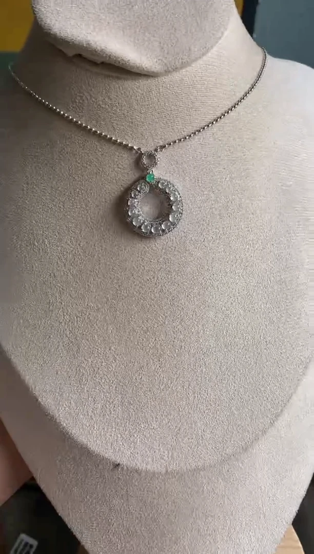 银S925镶嵌戒指翡翠项链2