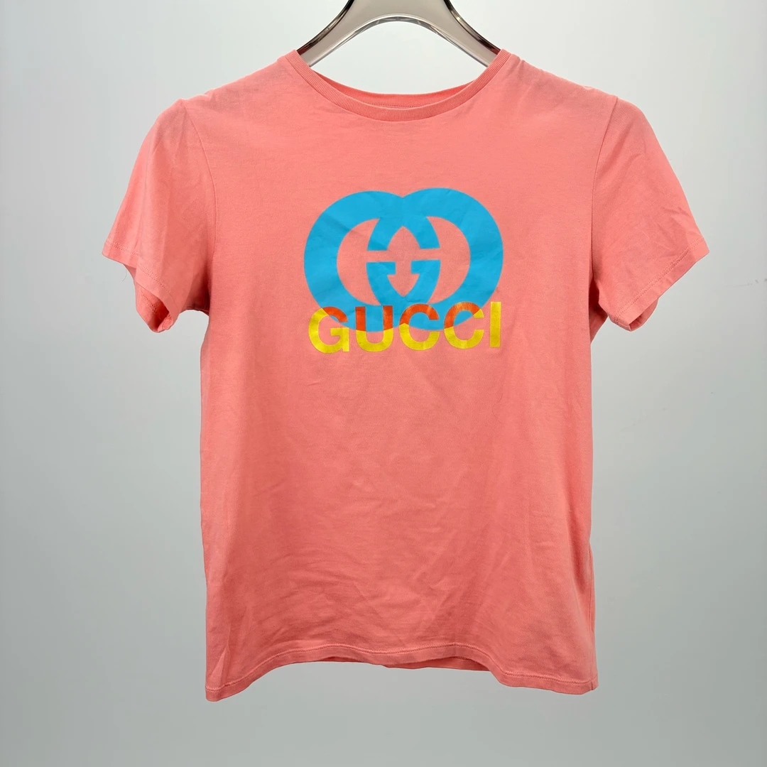 99新 YSL/圣罗兰  GUCCI古驰双G印花LOGO短袖 12码 99新13560