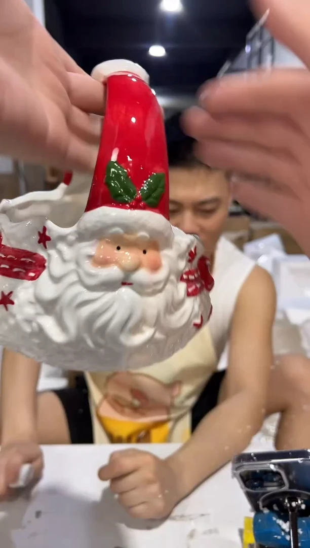 瓷片圣诞老人提篮