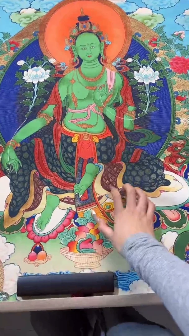 装裱画手绘唐卡藏艺阁TK16107