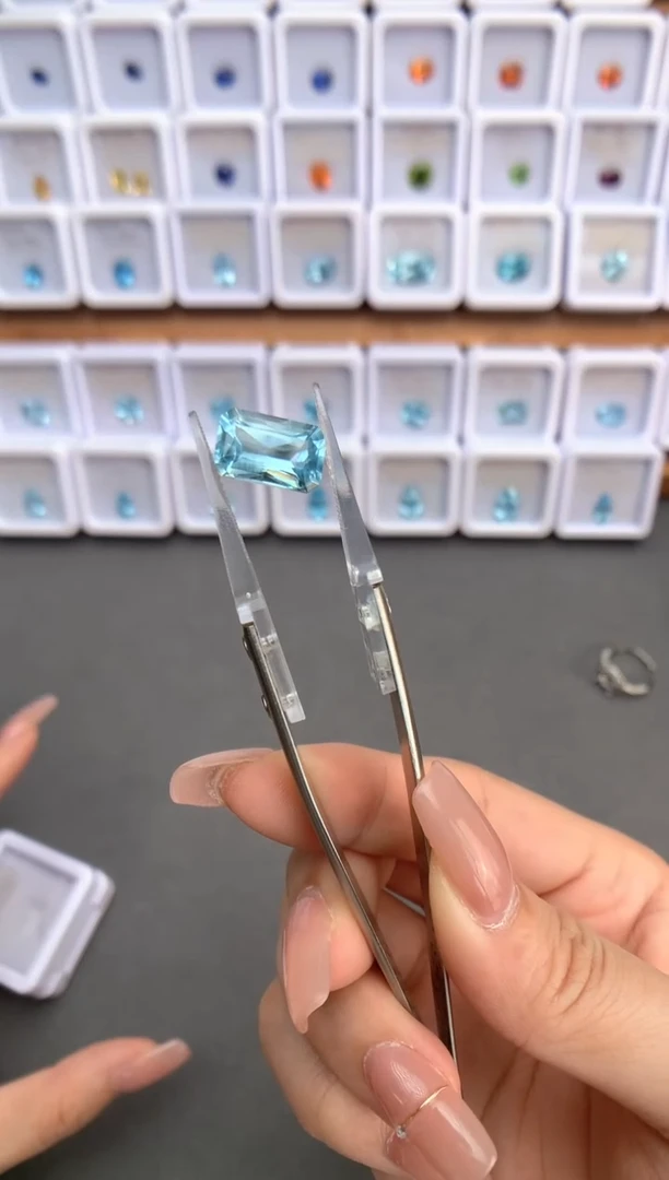 未镶嵌裸石定制海蓝宝石4.45ct 03033