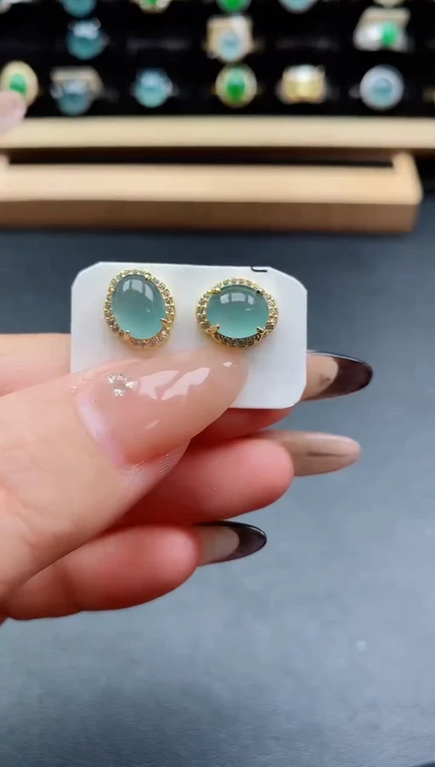 银S925镶嵌戒指翡翠1