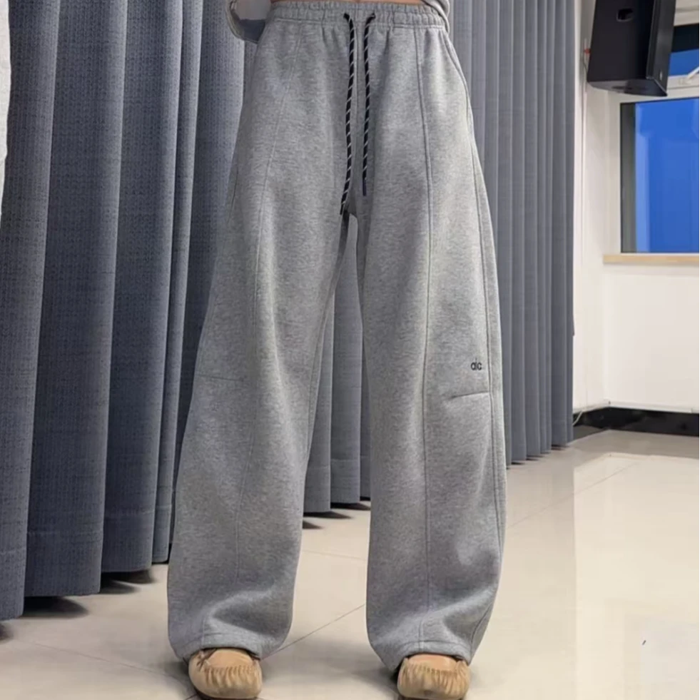 时尚款欧姐家冬款灰色爆款字母直筒卫裤