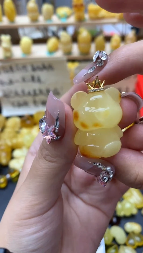 琥珀银S925镶嵌珠宝奇石049琥珀蜜蜡微瑕