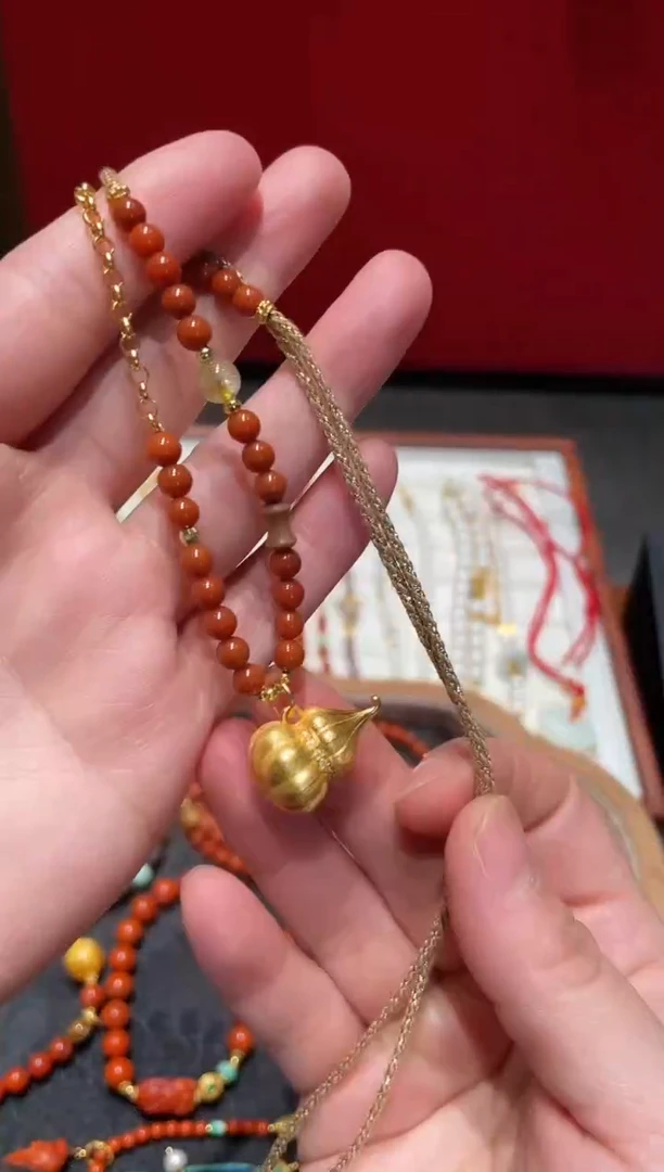 颈饰合金南红玛瑙南红锁骨链