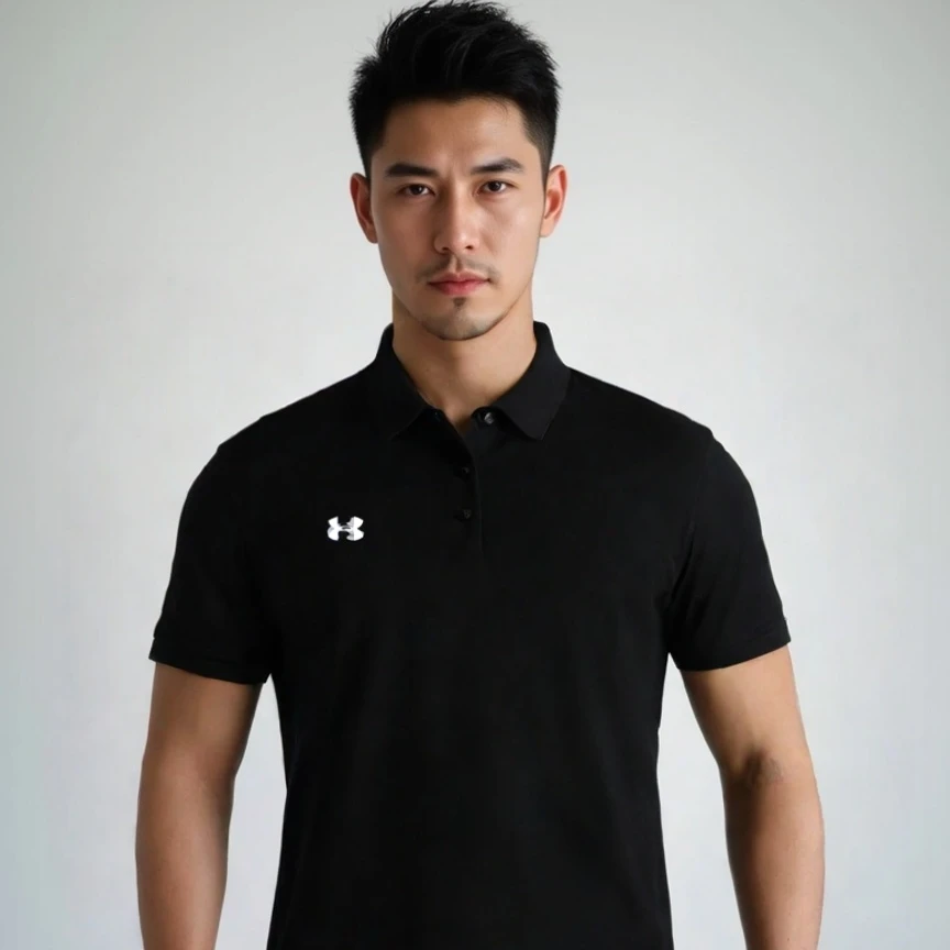 安德玛UA运动速干男士短袖翻领POLO衫透气运动休闲刺绣LOGO