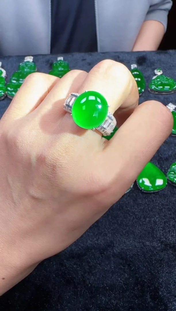未镶嵌定制翡翠翡翠戒指151