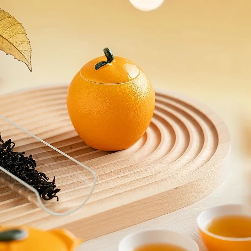 F463 橘子迷你 茶叶罐