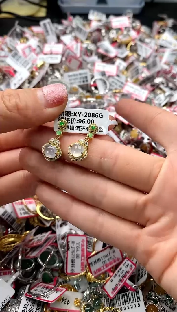 【闪购商品】翡翠戒指银S925镶嵌6666666    2