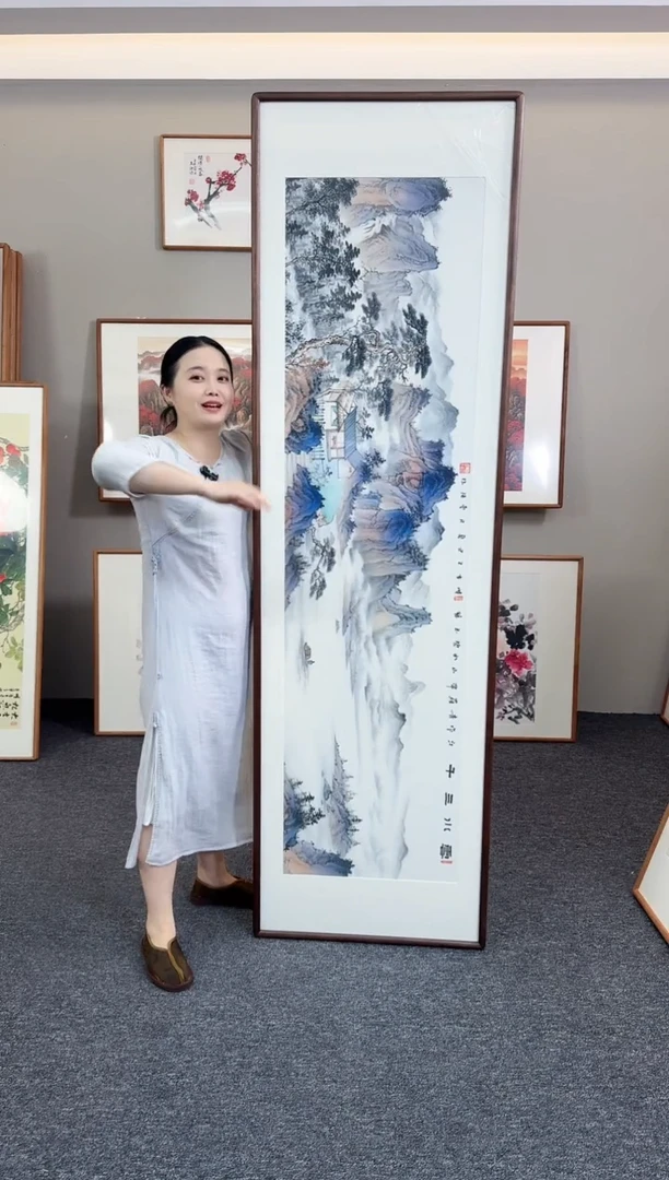 国画云水三千210*60手绘作品