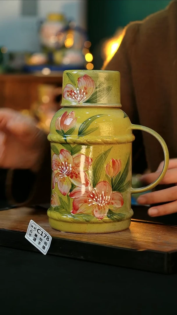 【闪购商品】杯手绘心瓷陶瓷浮力微瑕