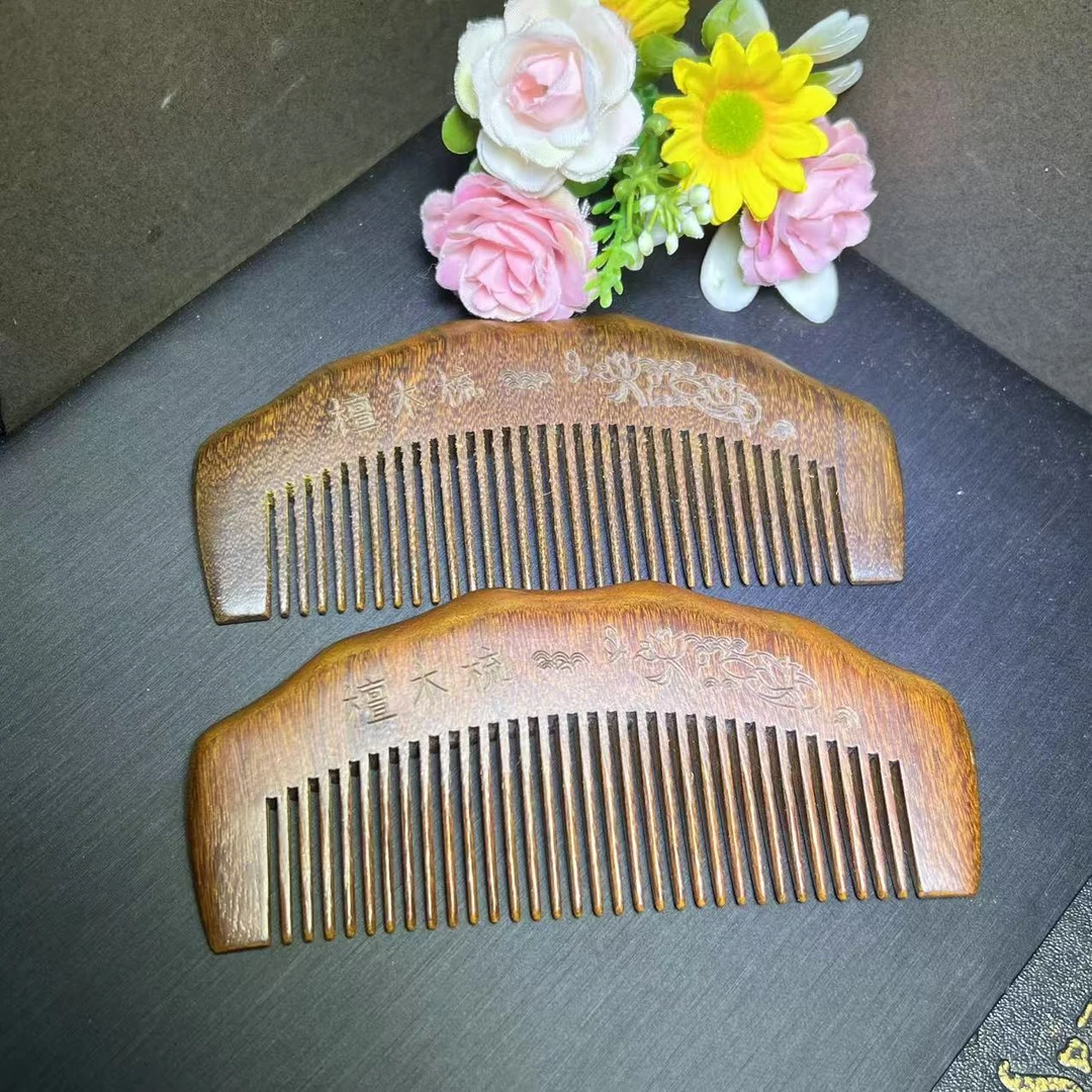 S6295-卡13cm左右-老金丝檀香木梳子/多样性只发一件