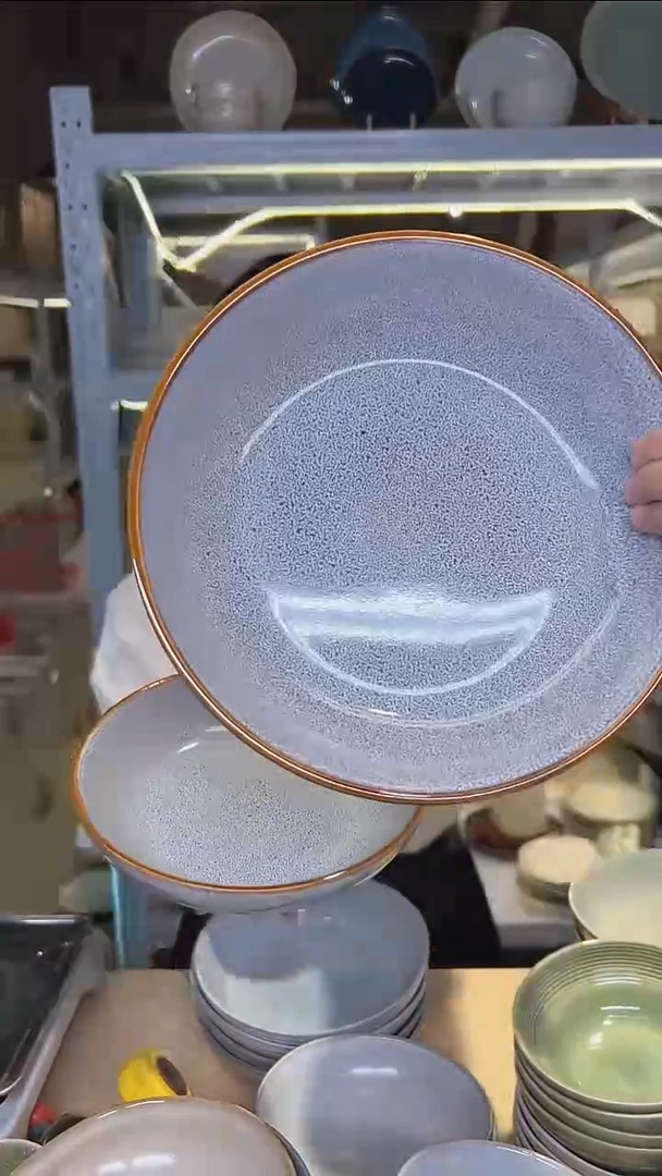 瓷129外贸尾货高温釉下彩陶瓷餐具默认微瑕