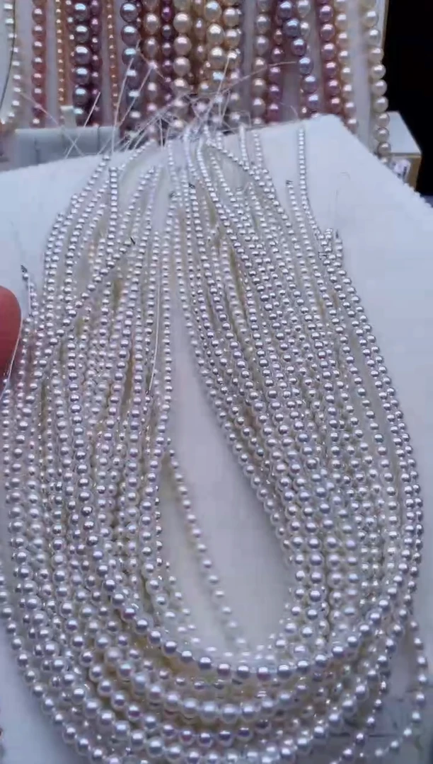 淡水珍珠合金项链多样性发其一，非无暇