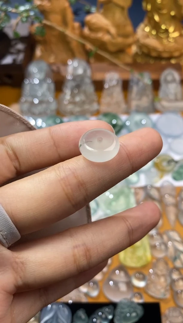 【闪购商品】定制翡翠未镶嵌平安扣14.6*5.8