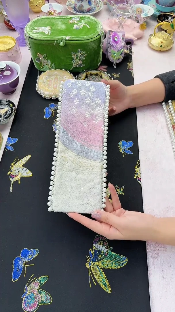 94西针织钉珠茶席