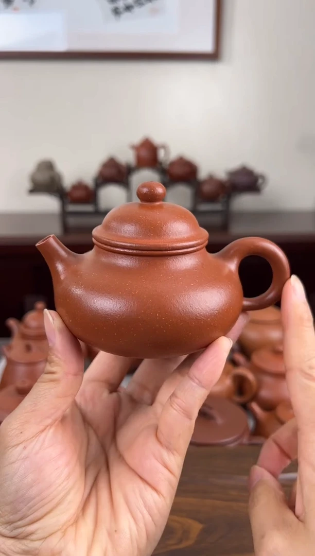 茶壶紫砂红降坡容天壶170cc