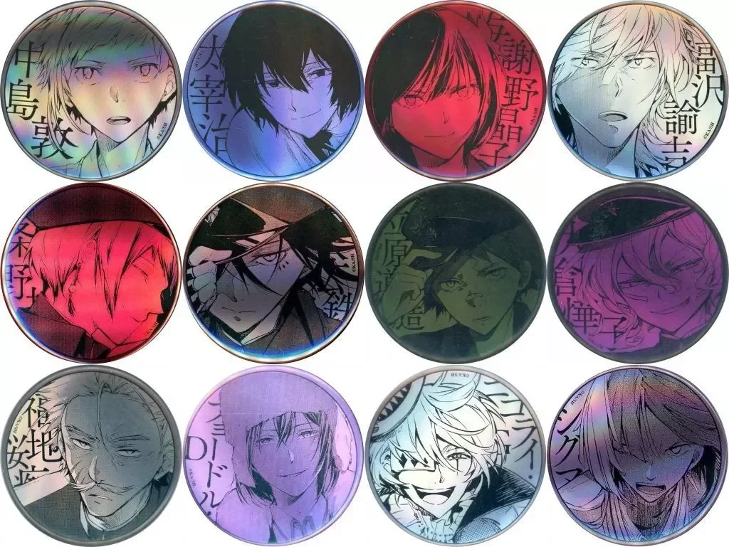 【文豪野犬】大博览会旧铜闪扇子吧唧徽章盲盒 日谷盲盒代拆