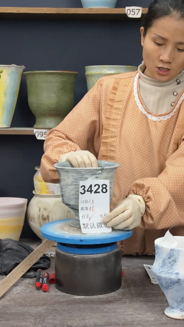 景德镇花盆默认微瑕3428