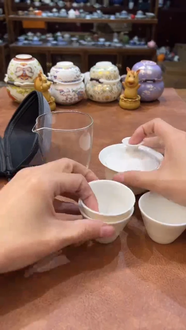 真的很便宜会开片的旅行茶具