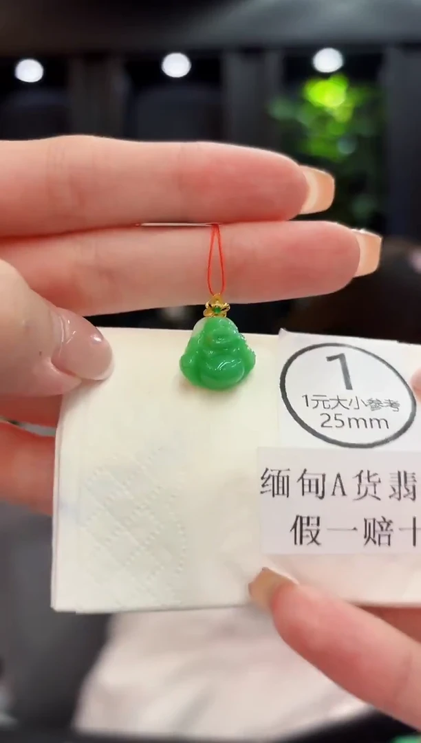 颈饰18K金镶嵌翡翠 缅料A货/支持复检/一件