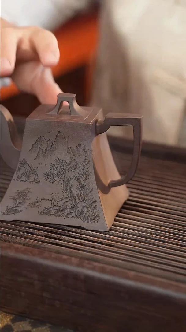 茶壶紫砂修原矿手工制作