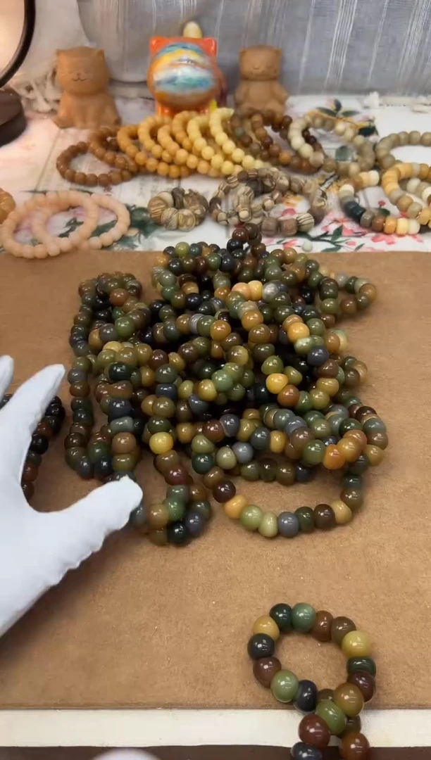 菩提根/象牙果手串13左右水磨肠一条2101