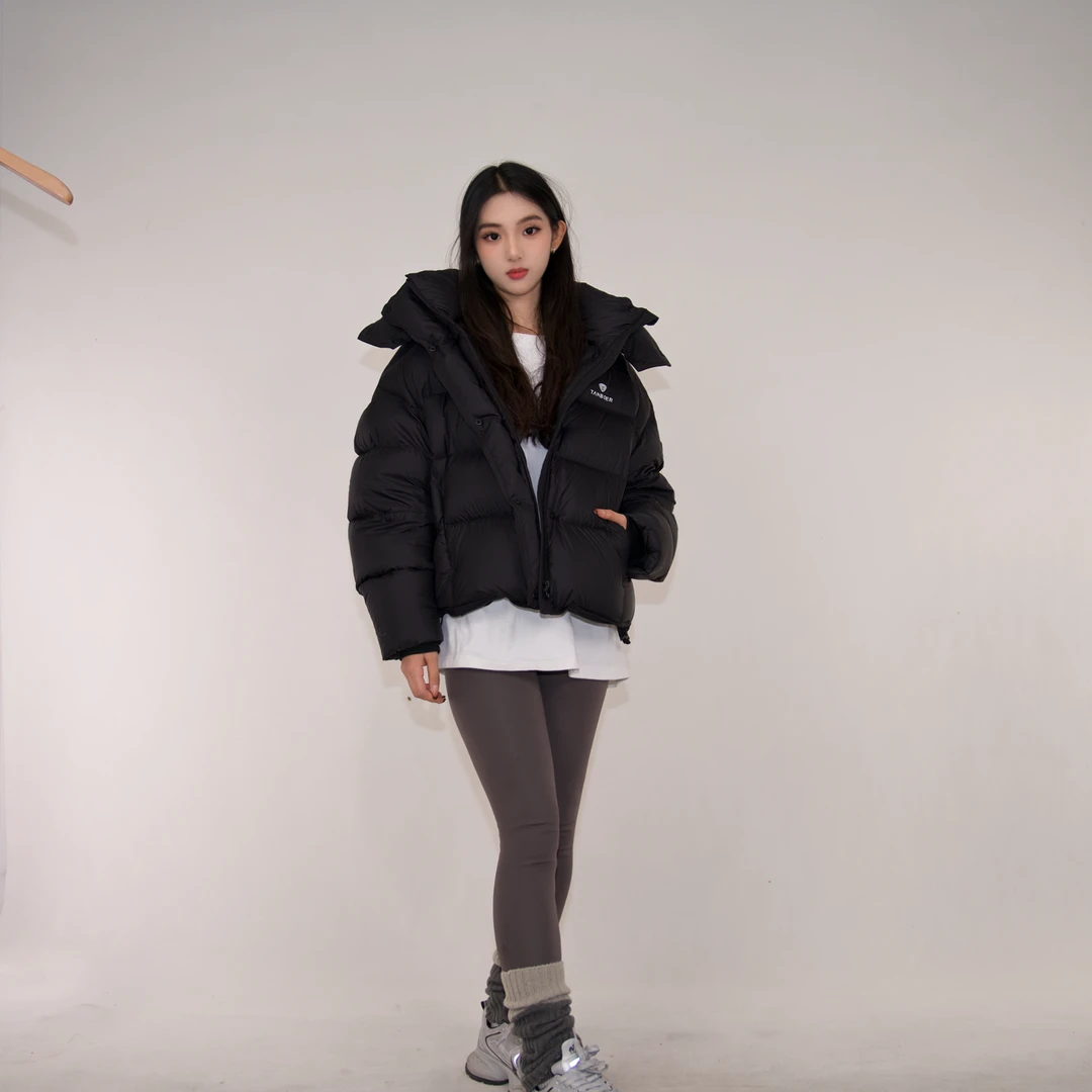 坦博尔正品2024新款女廓形白鸭绒冬季保暖时尚羽绒服TB5530538Z