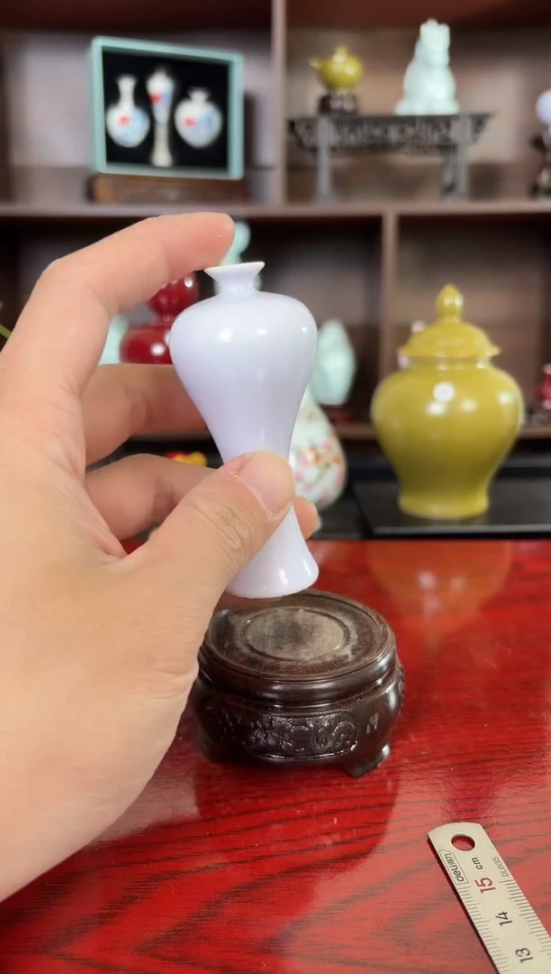摆件瓷12.31晚微瑕小花瓶摆件迷你