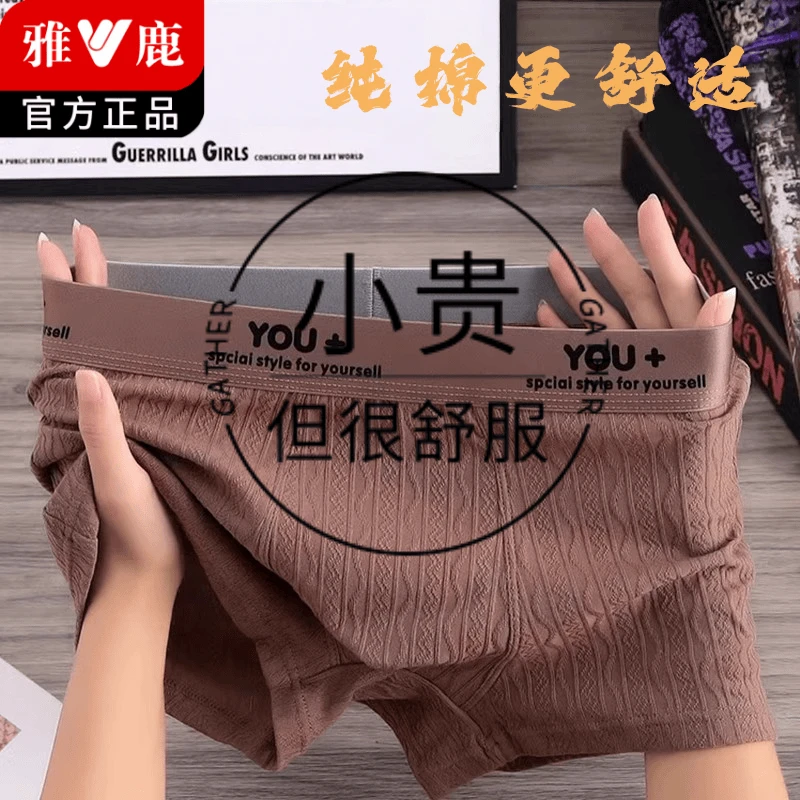 男士内裤男款纯棉男款2026新款男士全棉平角裤衩抑菌运动四角短裤