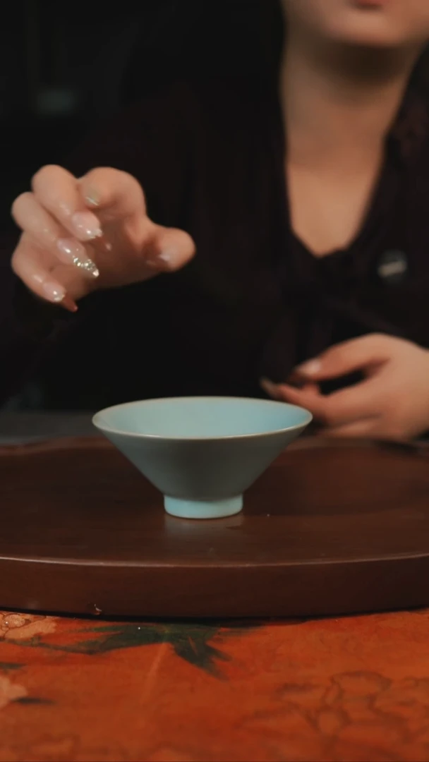 杯子瓷斗笠  汝州原产地原矿仿古老釉