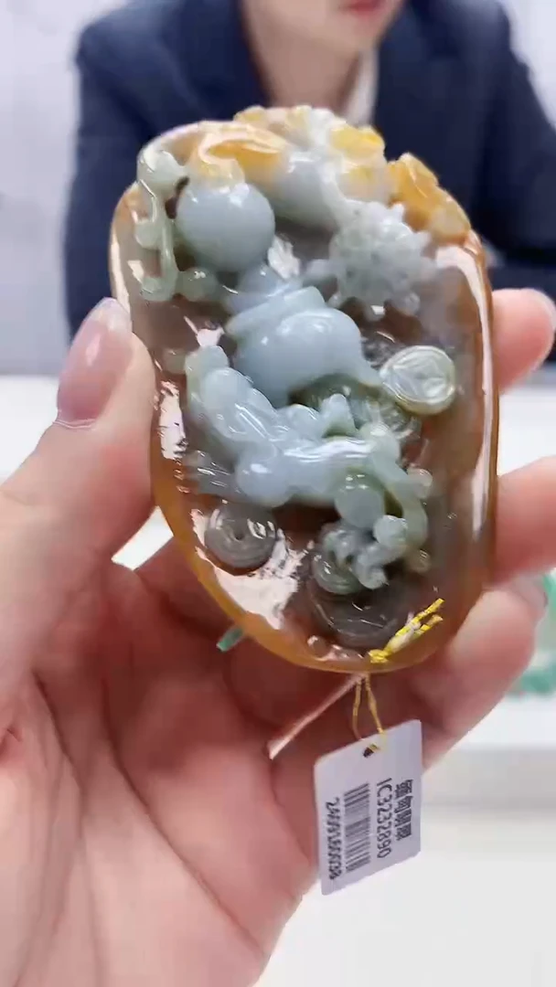 定制翡翠未镶嵌4946lr-毛货挂件30