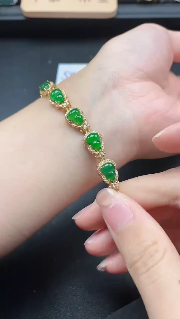 翡翠戒指银S925镶嵌5151-8·8·