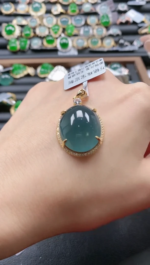 【闪购商品】翡翠戒指银S925镶嵌5115